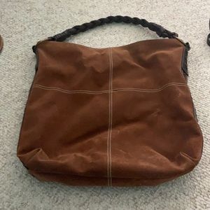 Suede hobo bag